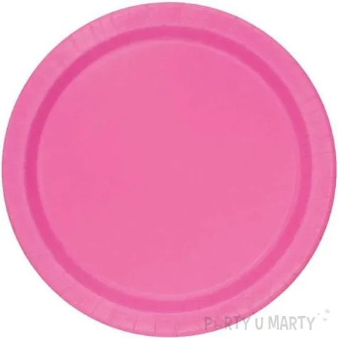 talerzyki papierowe premium unique rozowe 23 cm 16 szt