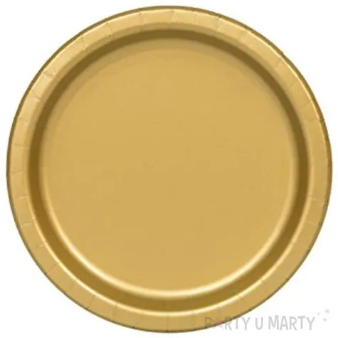 talerzyki papierowe premium unique s zlote 18 cm 8 szt