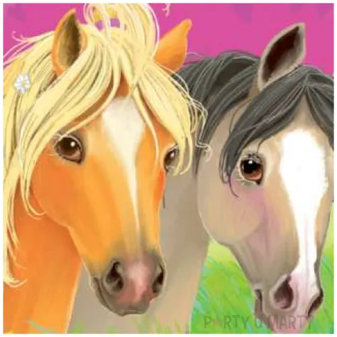 talerzyki papierowe pretty pony mix amscan 23 cm 8 szt