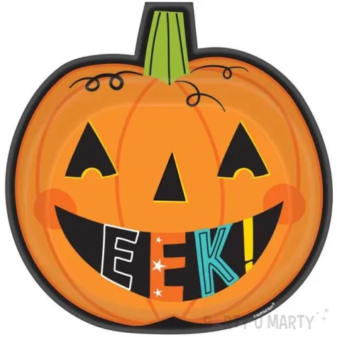 talerzyki papierowe pumpkin amscan 27 cm 8 szt