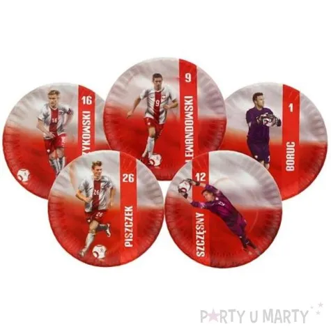 talerzyki papierowe pzpn reprezentanci 23 cm 6 szt