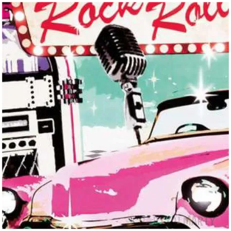 talerzyki papierowe rock and roll 23cm 6szt