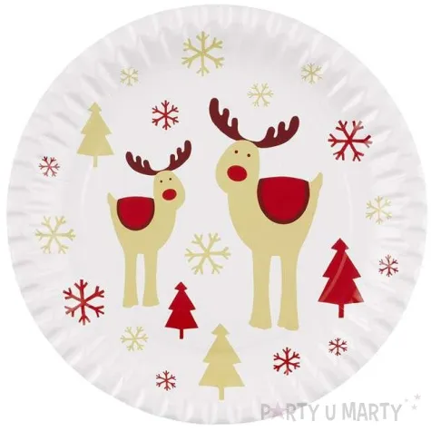 talerzyki papierowe rocking rudolf neviti 23 cm 8 szt