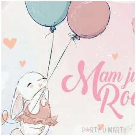 talerzyki papierowe roczek kroliczek godan 23 cm 6 szt