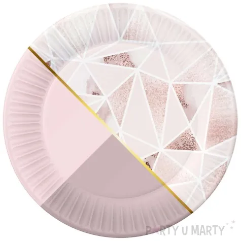 talerzyki papierowe rose chic godan 18 cm 6 szt