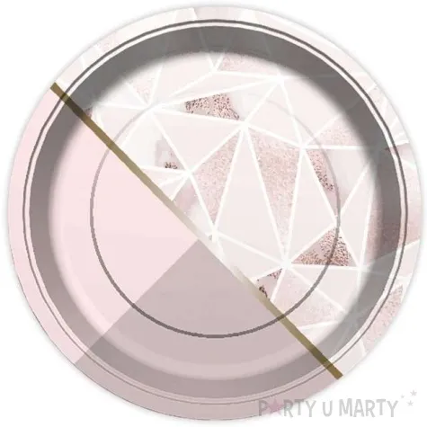 talerzyki papierowe rose chic godan 23 cm 6 szt