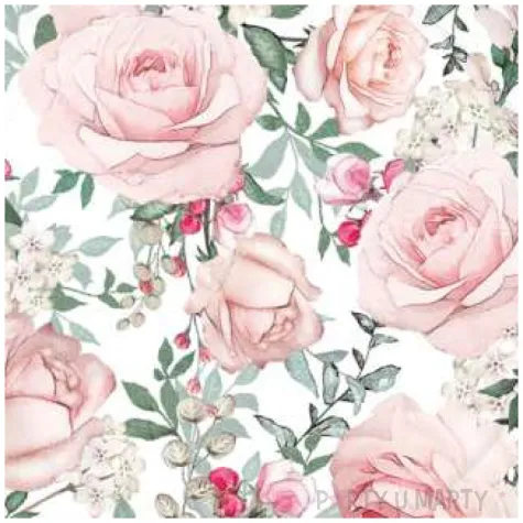 talerzyki papierowe roze ogrodowe paw 23cm 10 szt