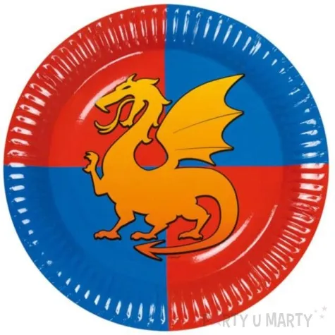 talerzyki papierowe rycerski smok boland 23 cm 6 szt