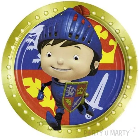 talerzyki papierowe rycerz mike amscan 23 cm 8 szt