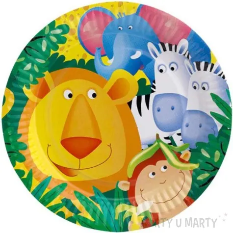 talerzyki papierowe safari amscan 23 cm 8 szt