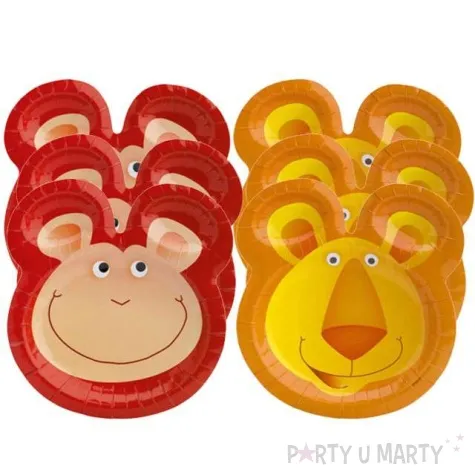 talerzyki papierowe safari zwierzatka amscan 25 cm 6 szt