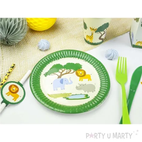 talerzyki papierowe safari zwierzeta congee 18 cm 6 szt