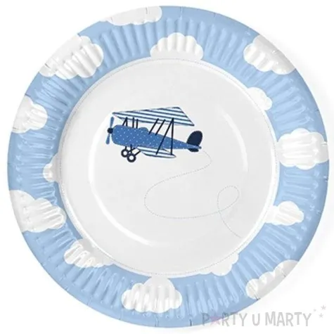 talerzyki papierowe samolocik 18 cm 6 szt