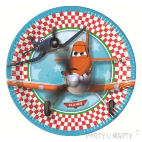 talerzyki papierowe samoloty 23 cm 8 szt