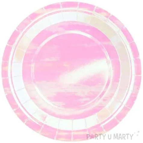talerzyki papierowe shiny premium partydeco opalizujace 18 cm 6 szt