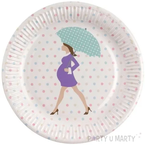 talerzyki papierowe showered with love neviti 23 cm 8 szt