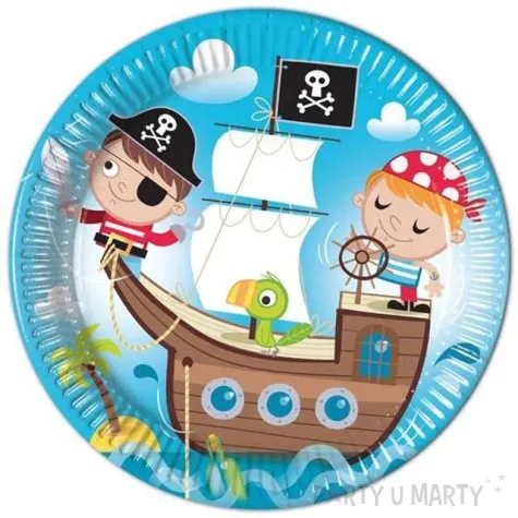 talerzyki papierowe skarb piratow 23 cm 8 szt