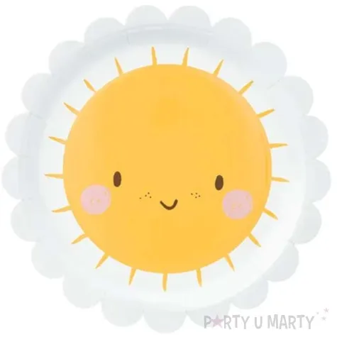 talerzyki papierowe sloneczko partydeco 18 cm 6 szt