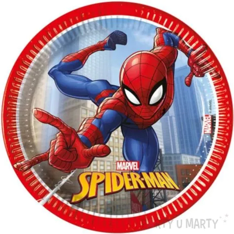 talerzyki papierowe spiderman crime fighter procos 20 cm 8 szt