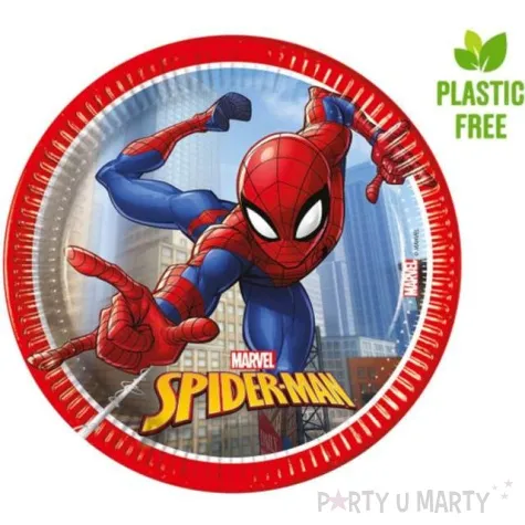 talerzyki papierowe spiderman crime fighter procos 20 cm 8 szt
