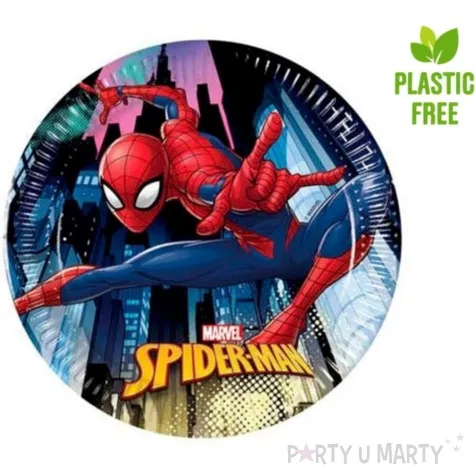 talerzyki papierowe spiderman team up procos 20 cm 8 szt