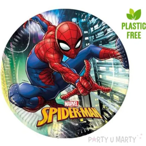 talerzyki papierowe spiderman team up procos 23 cm 8 szt