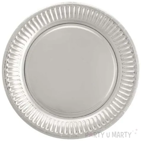 talerzyki papierowe srebrne party godan 18 cm 6 szt