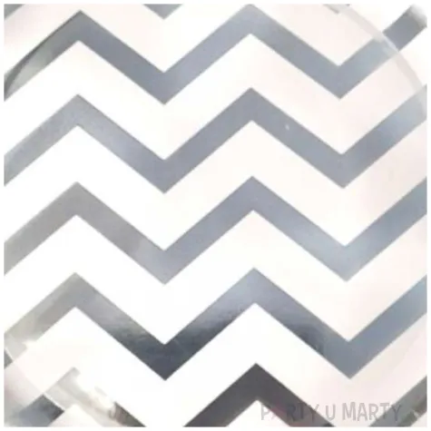 talerzyki papierowe srebrne zygzaki top ten 24 cm 6 szt