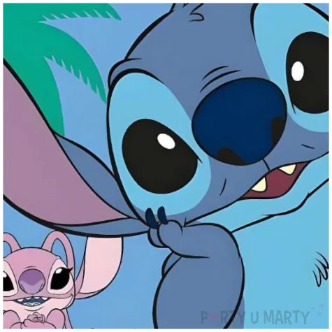 talerzyki papierowe stitch angel niebieski procos 20 cm 8 szt