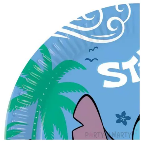 talerzyki papierowe stitch angel niebieski procos 23 cm 8 szt