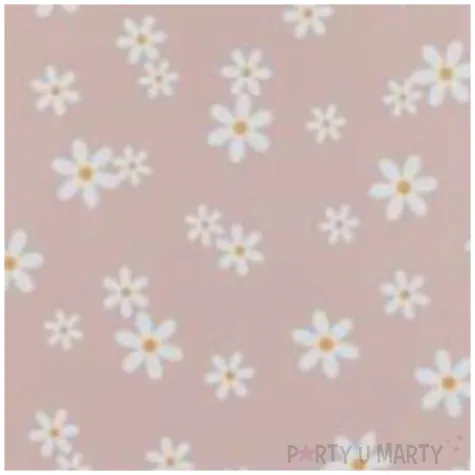 talerzyki papierowe stokrotki rozowy ginger ray 22 cm 8 szt