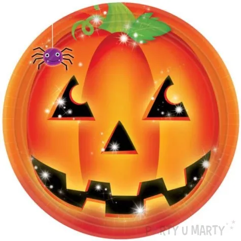 talerzyki papierowe straszna dynia amscan 23 cm 8 szt