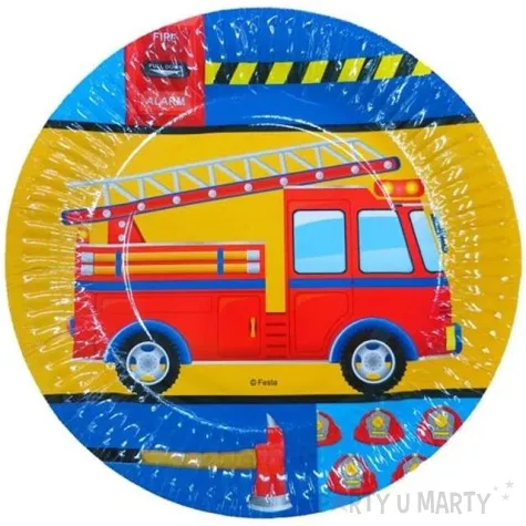 talerzyki papierowe straz pozarna 18 cm 6 szt