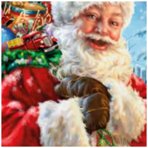 talerzyki papierowe sw mikolaj z workiem prezentow maki 23 cm 8 szt