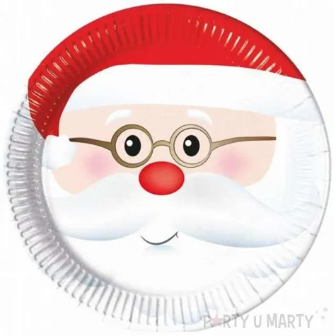 talerzyki papierowe swiety mikolaj procos 23 cm 8 szt