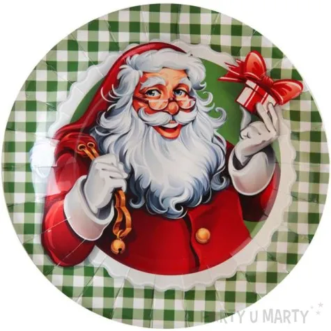 talerzyki papierowe swiety mikolaj santex 23 cm 10 szt