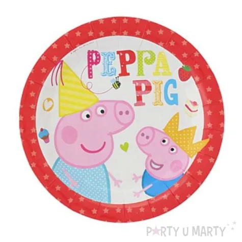 talerzyki papierowe swinka peppa 18 cm 8 szt