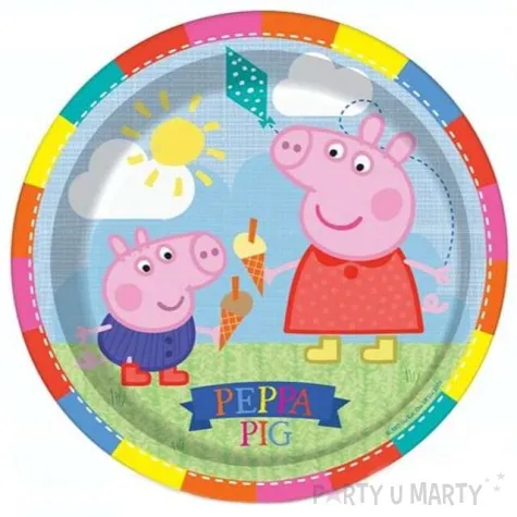 talerzyki papierowe swinka peppa 23 cm 8 szt