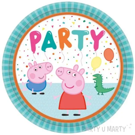talerzyki papierowe swinka peppa amscan 23 cm 8 szt
