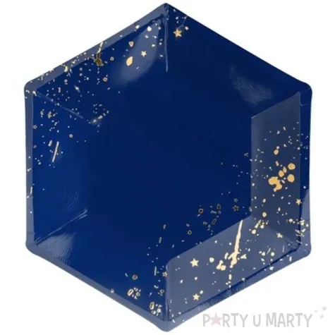 talerzyki papierowe sylwestrowa noc partydeco 20 cm 6 szt