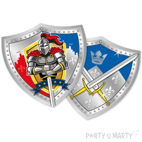 talerzyki papierowe tarcza rycerza folat 25 cm 6 szt