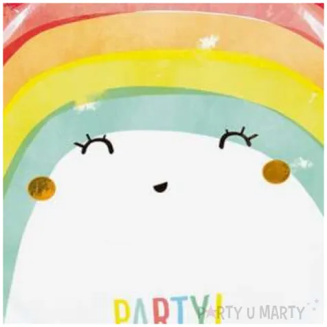 talerzyki papierowe tecza rainbow party procos 23 cm 8 szt