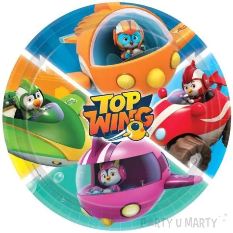 talerzyki papierowe top wing amscan 23 cm 8 szt