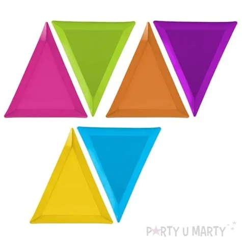 talerzyki papierowe trojkaty diy 23 cm 6 szt