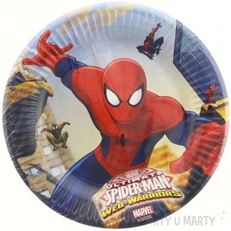 talerzyki papierowe ultimate spiderman procos 20 cm 8 szt