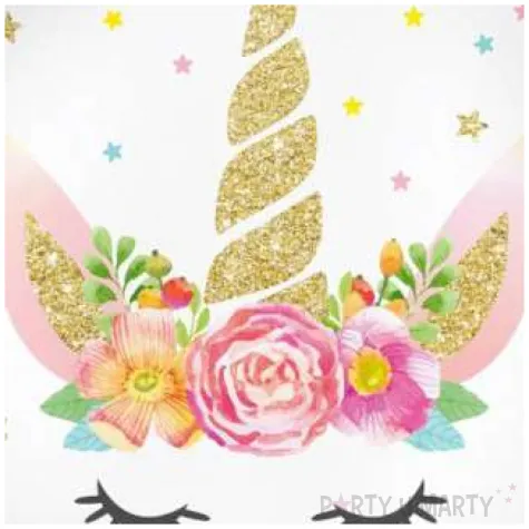 talerzyki papierowe unicorn jednorozec godan 23 cm 6 szt