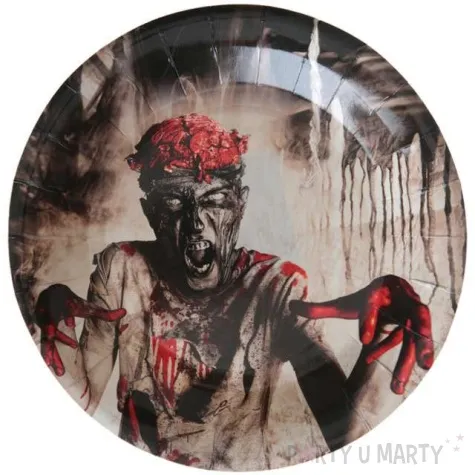 talerzyki papierowe upiorny zombie santex 23 cm 10 szt