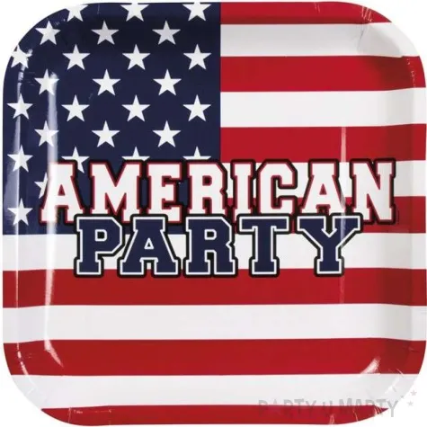 talerzyki papierowe usa american party boland 25 x 25 cm 6 szt