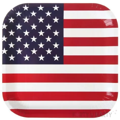 talerzyki papierowe usa party santex 23 x 23 cm