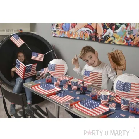 talerzyki papierowe usa party santex 23 x 23 cm